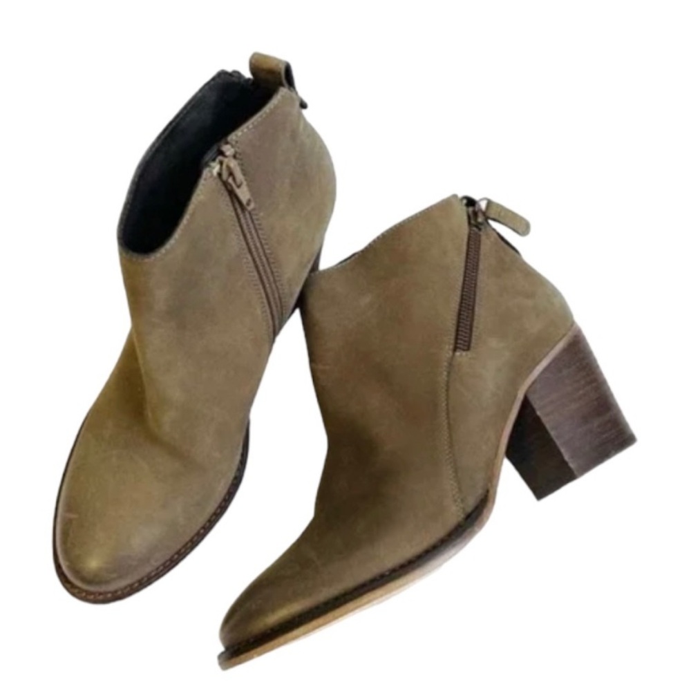 Blondo Nevada Taupe Waterproof Leather Ankle Zip Shoes Bootie 7